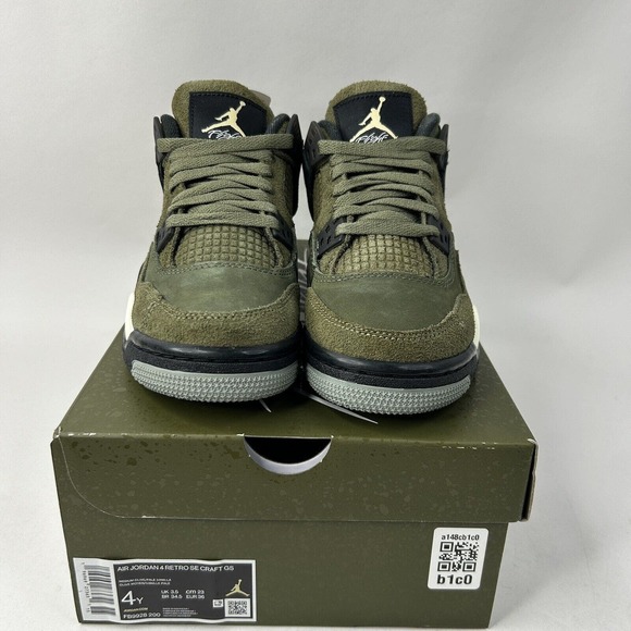 Nike Shoes Air Jordan 4 Retro GS SE Craft “Olive Green” 2024 - Picture 2 of 5